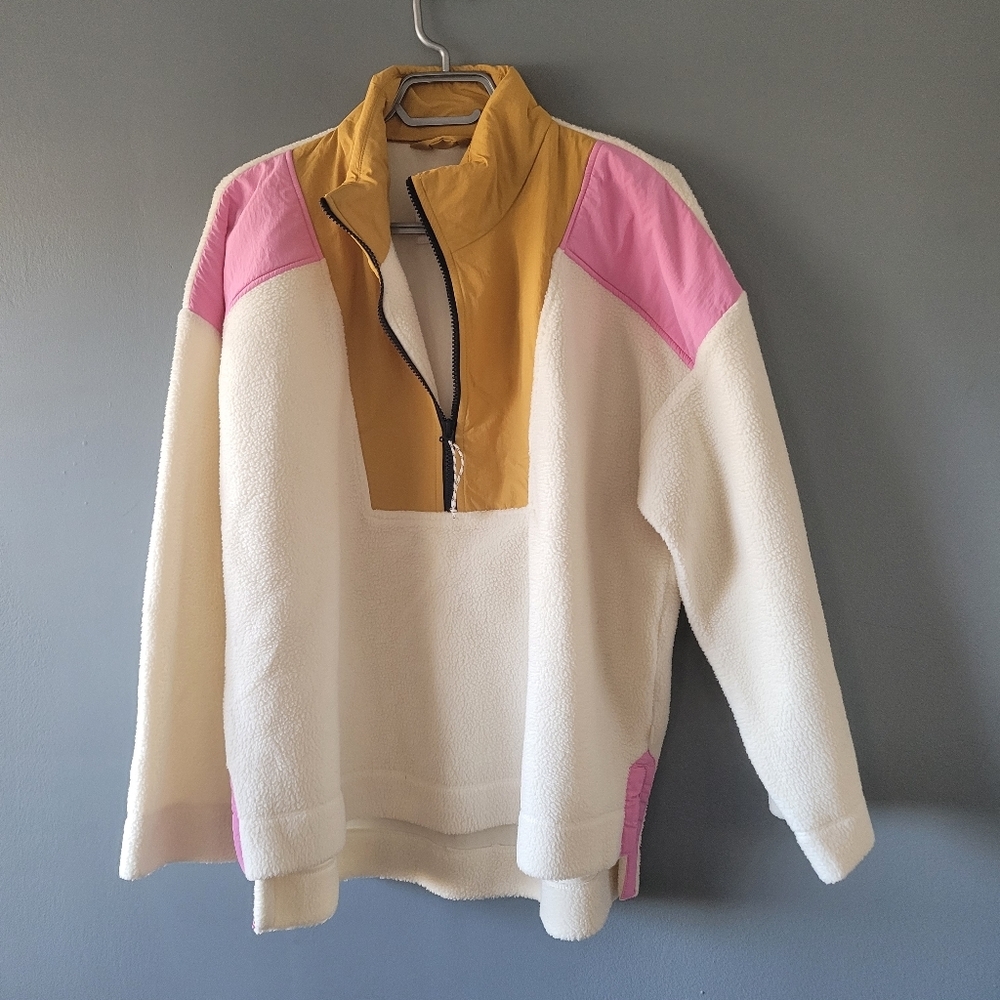 NWOT Free Assembly 1/4 Zip Sherpa Sweater, size XL